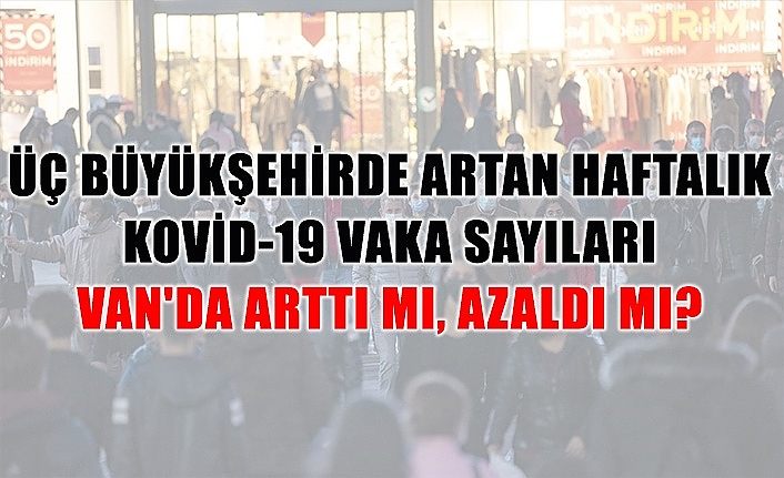 Üç büyükşehirde artan haftalık Kovid-19 vaka sayıları Van'da arttı mı, azaldı mı?