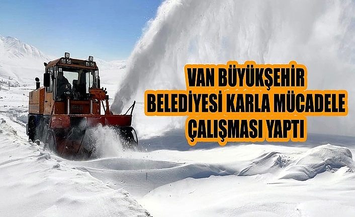Van Büyükşehir Belediyesi karla mücadele çalışması yaptı