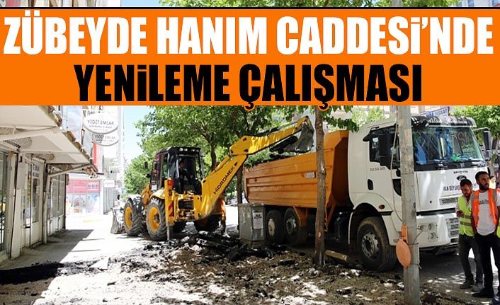 Zübeyde Hanım Caddesi’nde yenileme çalışması