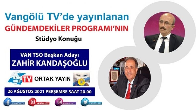 Gazeteci Ziya Türk’ün hazırlayıp sunduğu Gündemdekiler programı Vangölü TV’de başladı