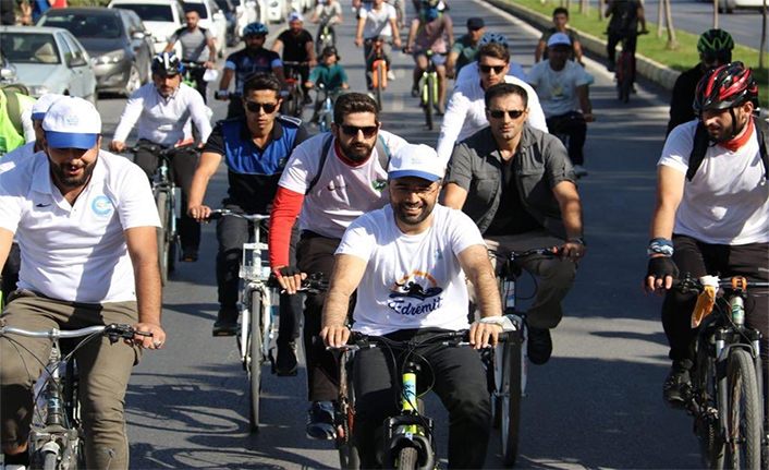 Edremit Belediyesi'nden Şamran Kanalı çevresinde bisiklet festivali