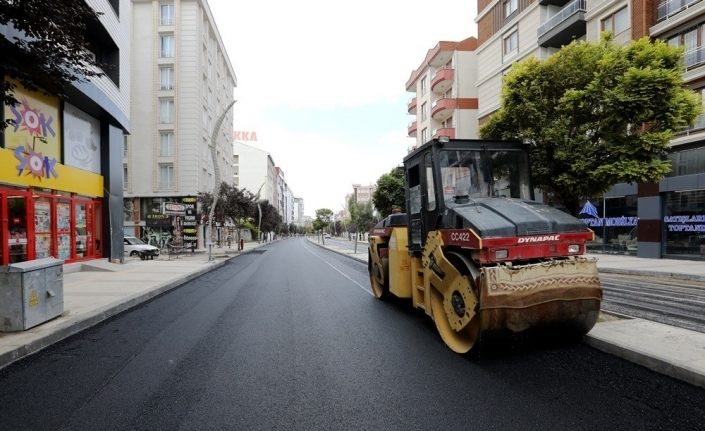 Sıhke Caddesi’nde asfalt çalışması