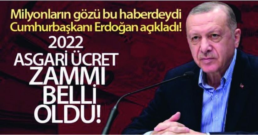 Cumhurbaşkanı Erdoğan açıkladı! Asgari ücret 4250 TL oldu
