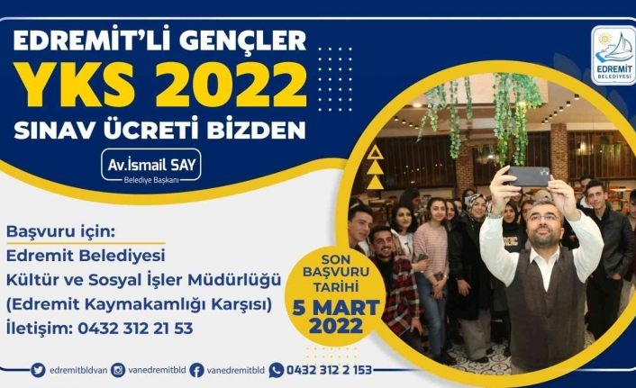 Edremit Belediyesinden YKS sınavına girecek öğrencilere destek