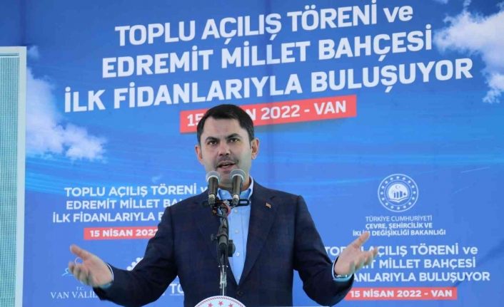 Bakan Kurum Van’da 27 projenin toplu açılışını yaptı