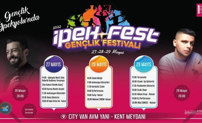 İpekfest Gençlik Festivali için geri sayım başladı