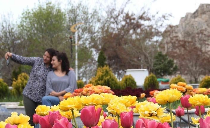 Van’da caddeler ve parklar rengarenk oldu