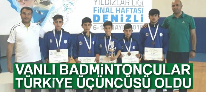 Vanlı badmintoncular Türkiye üçüncüsü oldu