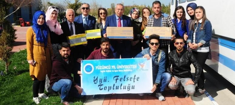 YYÜ felsefe topluluğundan anlamlı yardım