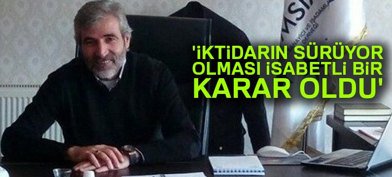 TÜMSİAD Van Şube Başkanı Süleyman Güler: