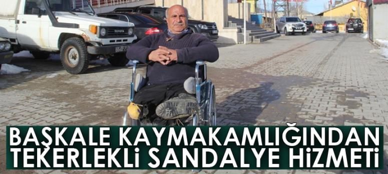 Başkale Kaymakamlığında tekerlekli sandalye hizmeti
