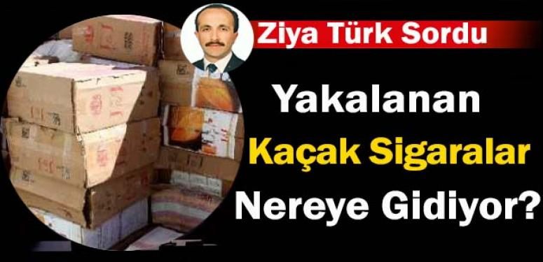 Ziya Türk Sordu; Yakalanan Kaçak Sigaralar Nereye Gidiyor?