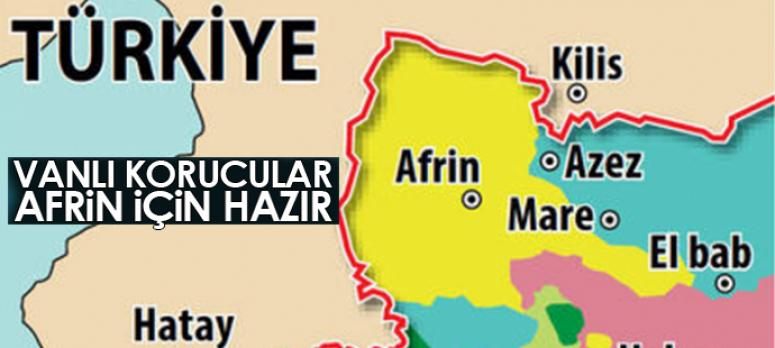 Vanlı güvenlik korucuları Afrin için hazır