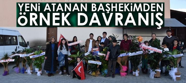 Yeni atanan başhekimden örnek davranış