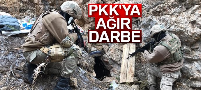 Jandarmadan teröristlerin kış üslenmesine büyük darbe